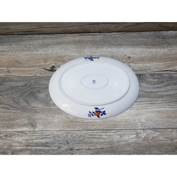 Vintage Japanese Oval Floral Serving Dish Plate - Picture 5 of 7